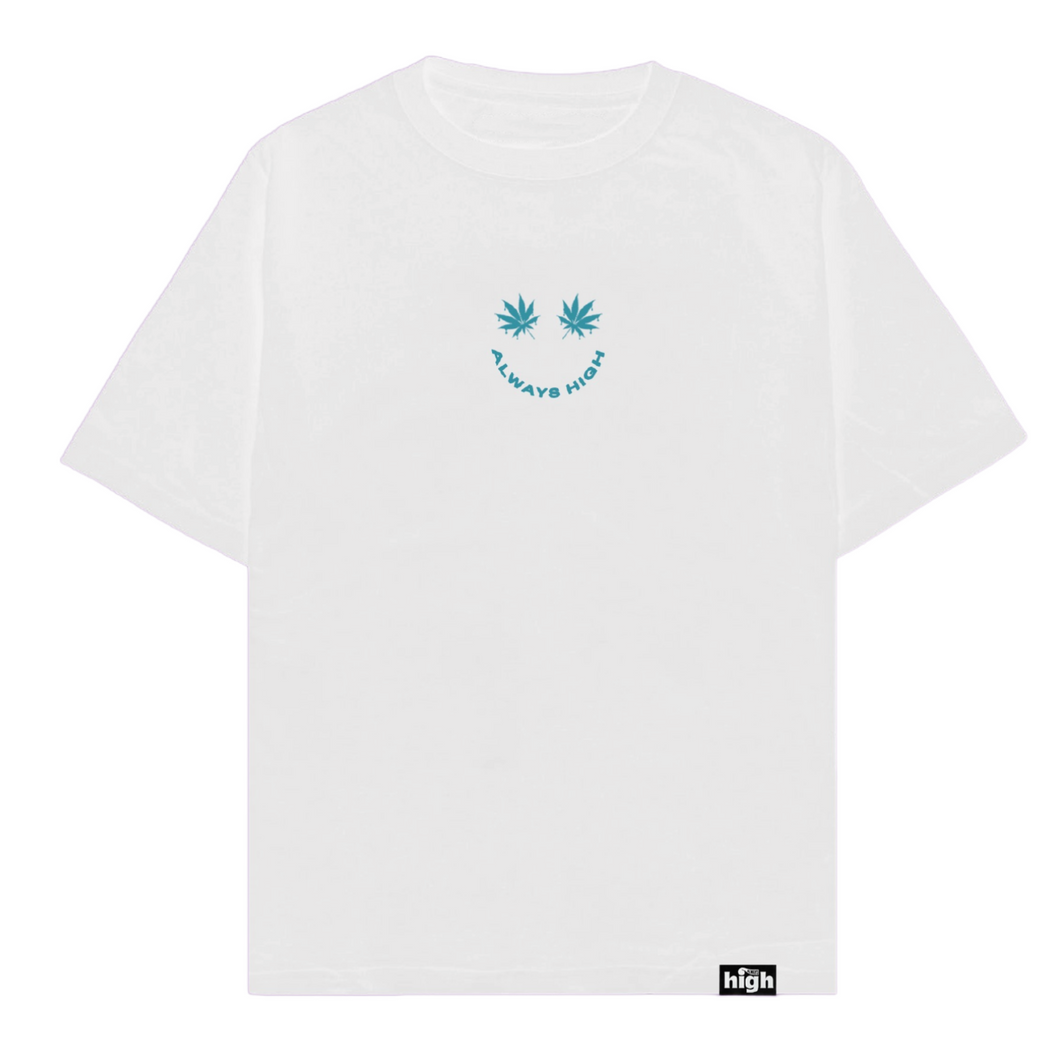 Stay High & Keep Smiling White T-Shirt
